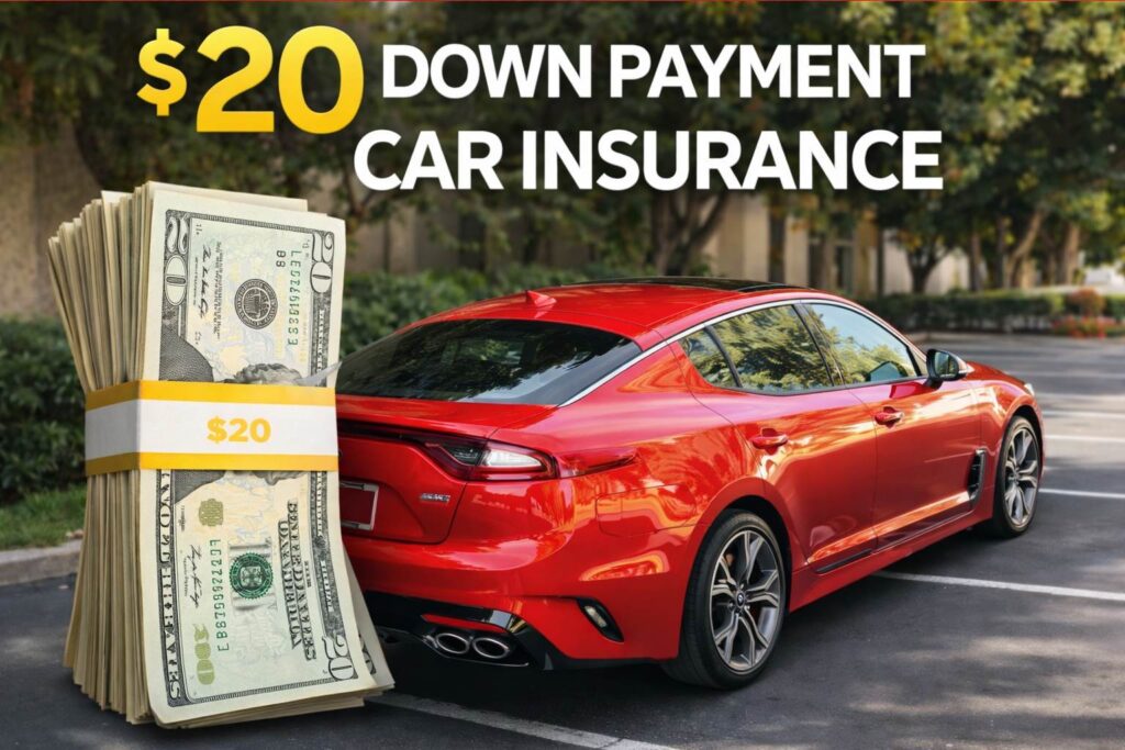20 dollar down payment car insurance