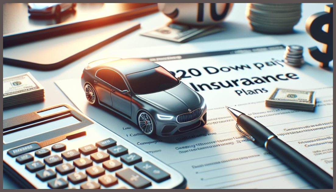 Graphical comparison of car insurance plans with $20 down payment