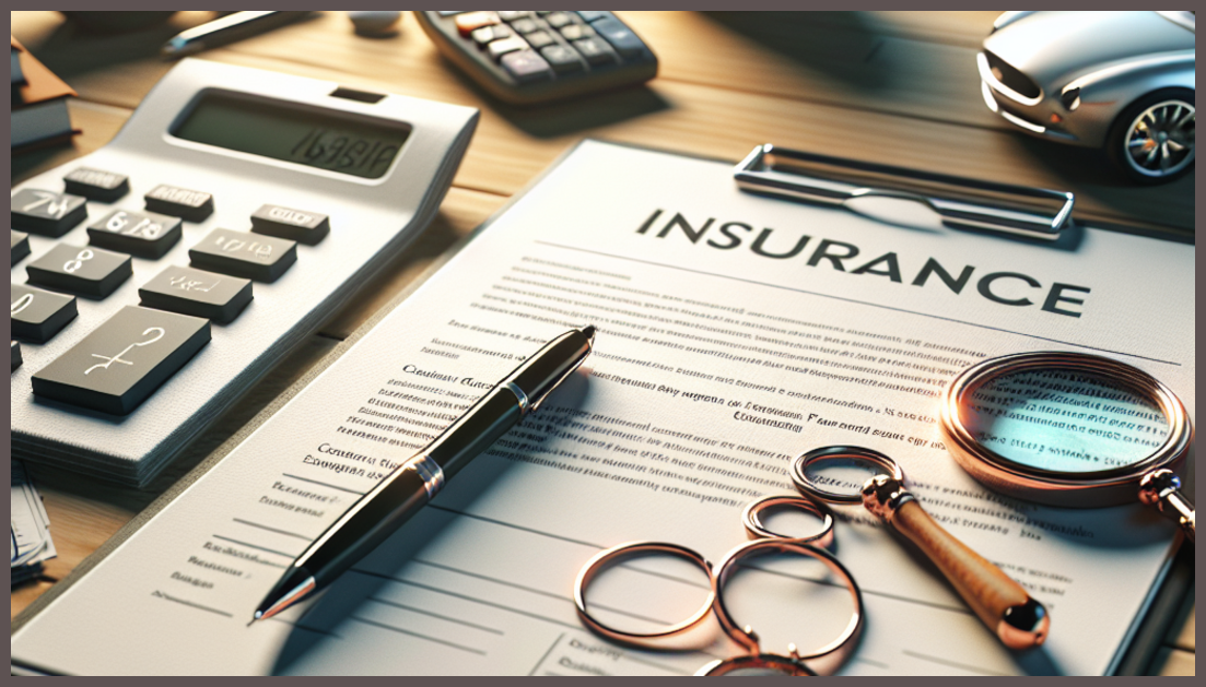 A serene view of an insurance claim document and a calculator.