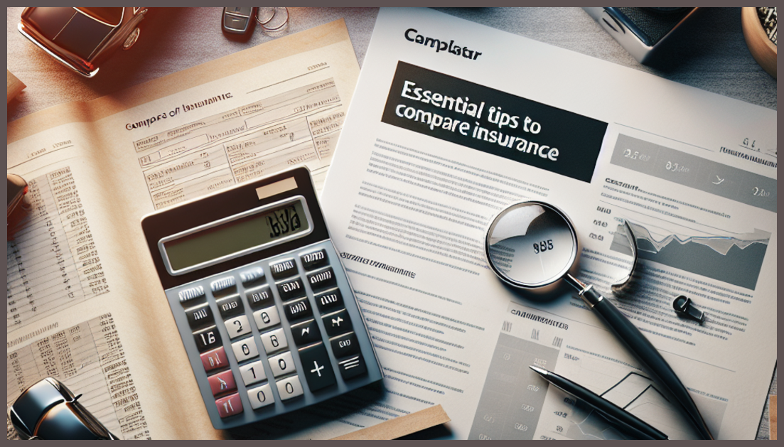 A calculator, car, and insurance symbol indicating comparison of quotes.