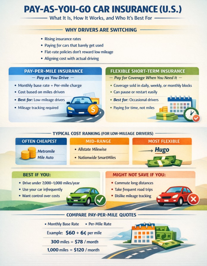 Pay-as-you-go-carinsurance Infographic
