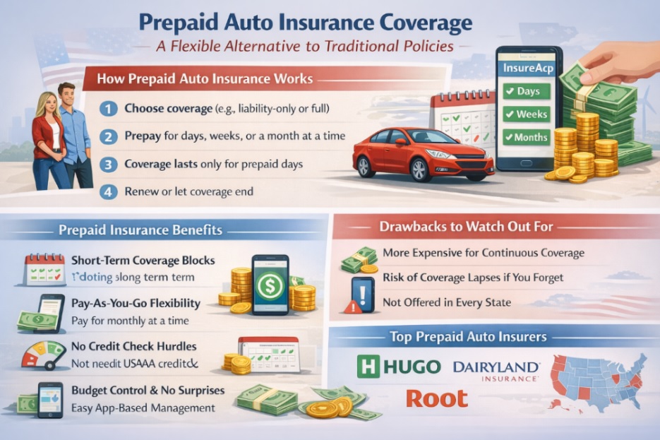 Prepaid Auto Insurance Coverage - Infographic
