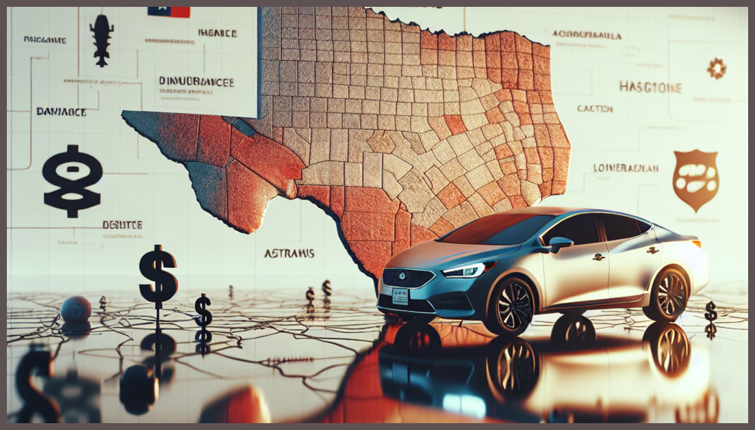 Young driver's car insurance savings in Texas represented visually