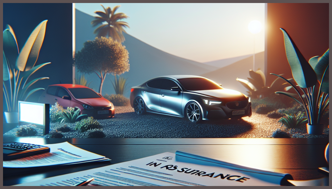 A detailed representation of car insurance challenges and solutions.