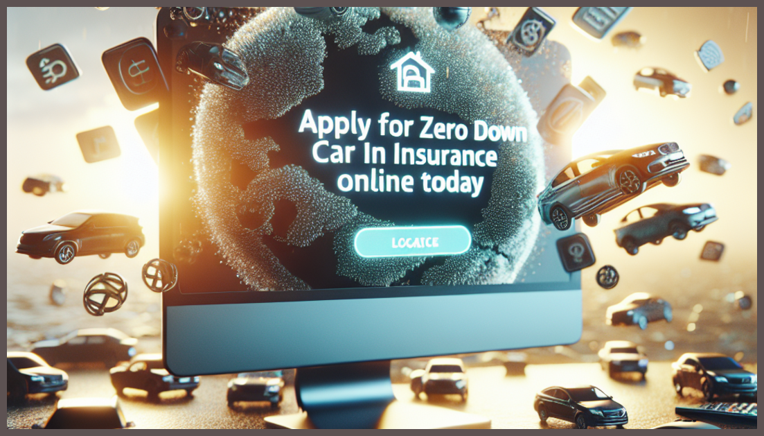 Minimalistic image representing online car insurance application process.