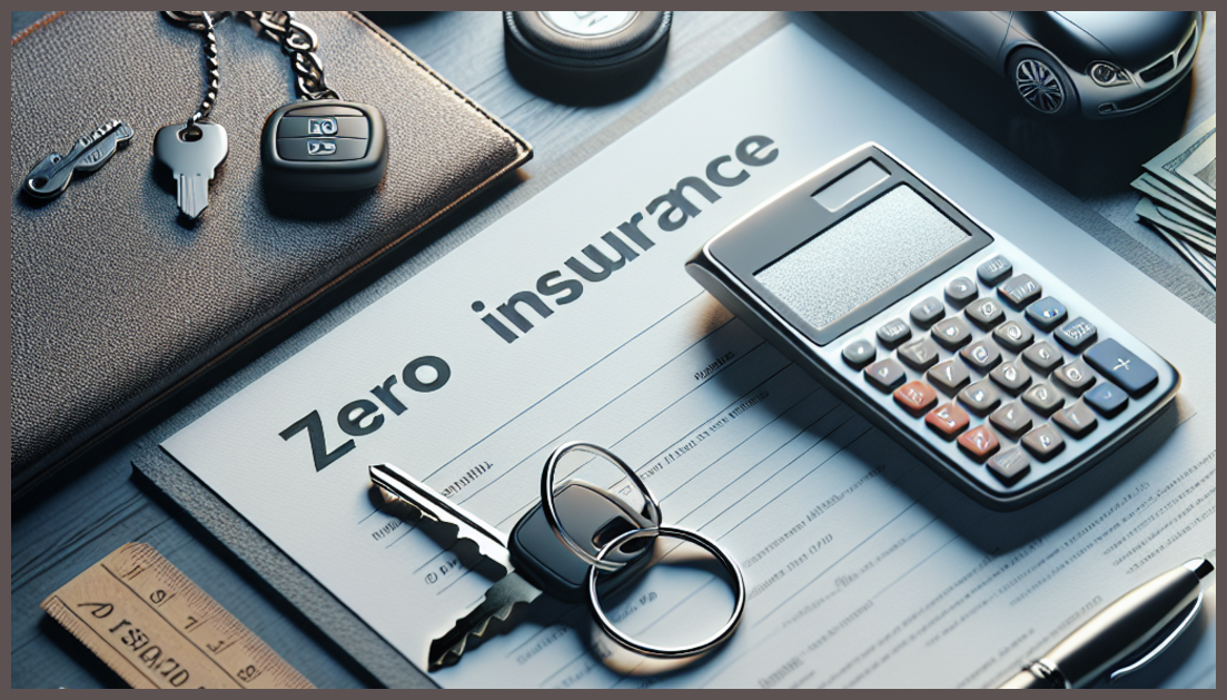 A calculator with car keys and insurance documents for budgeting.