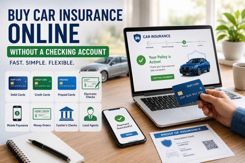 Buy Car Insurance Online Without a Checking Account